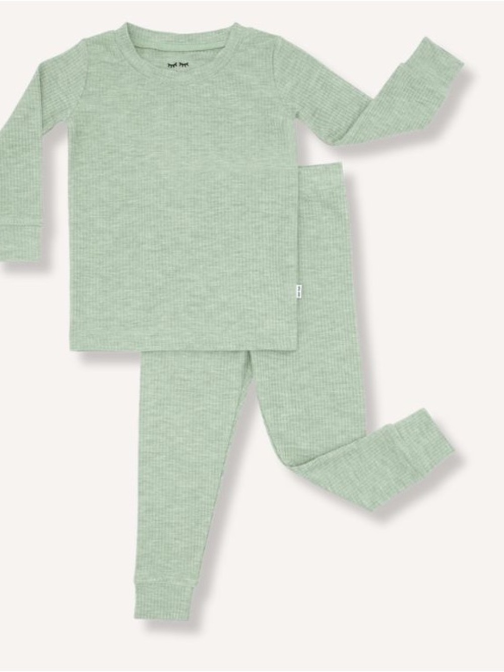 NWT Little Sleepies Bamboo Pajamas Heather Sage Ribbed Two Piece Set 2T